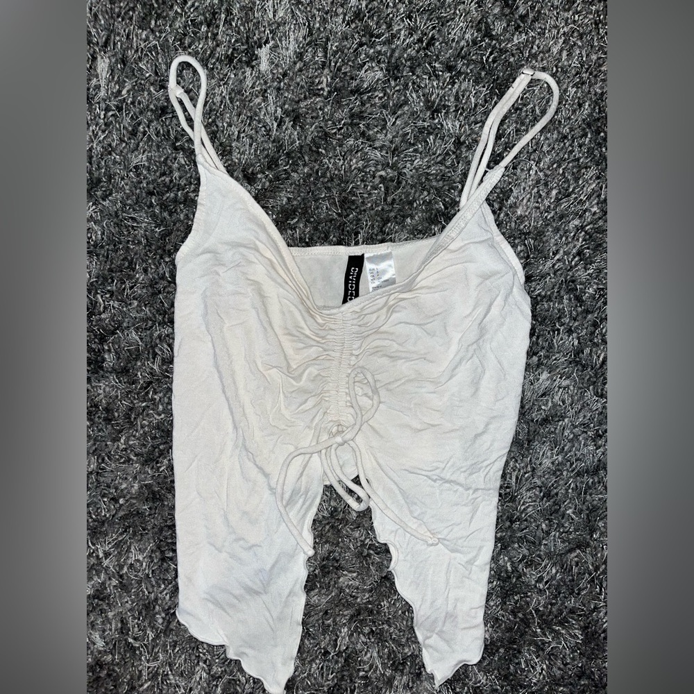 h&m open front tank top